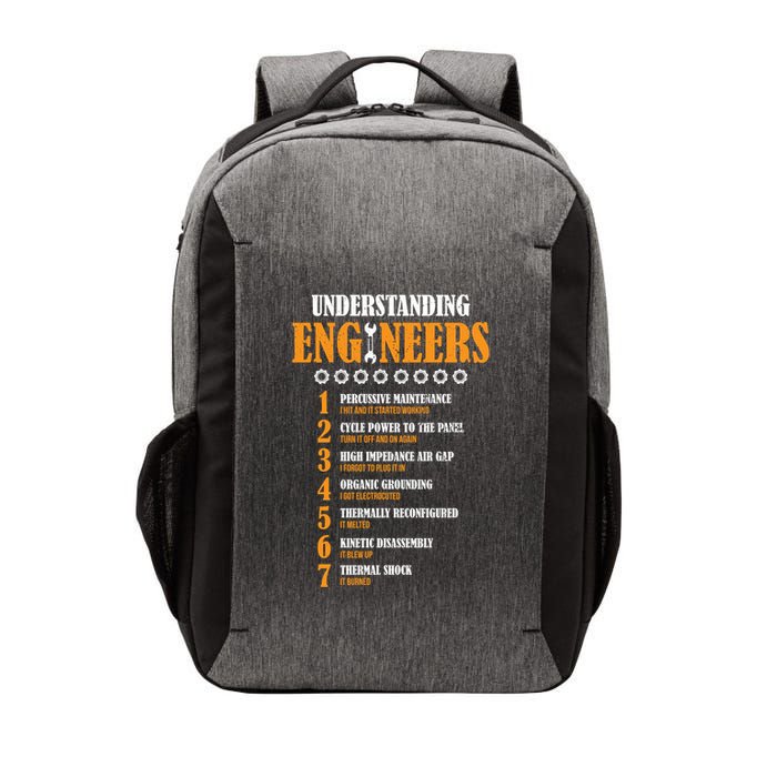 Understanding Engineers Lists Distressed Funny Engineer Funny Gift Vector Backpack