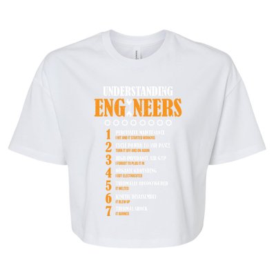 Understanding Engineers Lists Distressed Funny Engineer Funny Gift Bella+Canvas Jersey Crop Tee