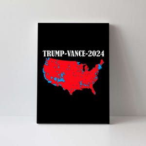 Us Electoral Map 2024 Election American President Red Wave Canvas