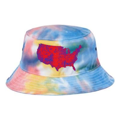 Usa Election Map 2024 President Trump Republican Red States Tie Dye Newport Bucket Hat