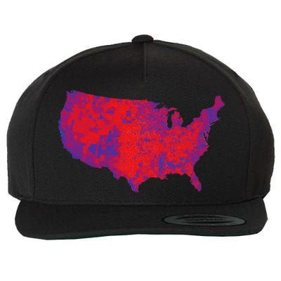 Usa Election Map 2024 President Trump Republican Red States Wool Snapback Cap