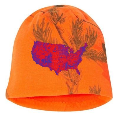 Usa Election Map 2024 President Trump Republican Red States Kati - Camo Knit Beanie