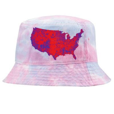 Usa Election Map 2024 President Trump Republican Red States Tie-Dyed Bucket Hat