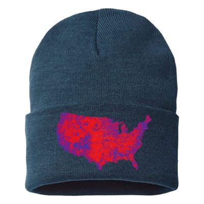 Usa Election Map 2024 President Trump Republican Red States Sustainable Knit Beanie