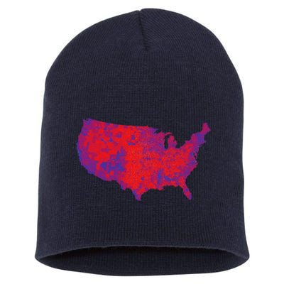 Usa Election Map 2024 President Trump Republican Red States Short Acrylic Beanie