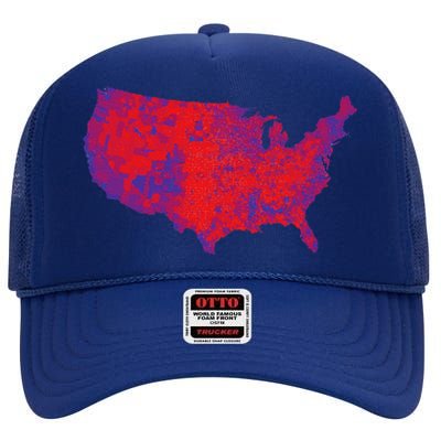 Usa Election Map 2024 President Trump Republican Red States High Crown Mesh Back Trucker Hat