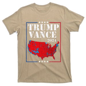 Us Electoral Map 2024 Election American President Red Wave T-Shirt