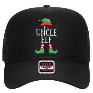 Uncle Elf Matching Group Xmas Funny Family Christmas High Crown Mesh Back Trucker Hat