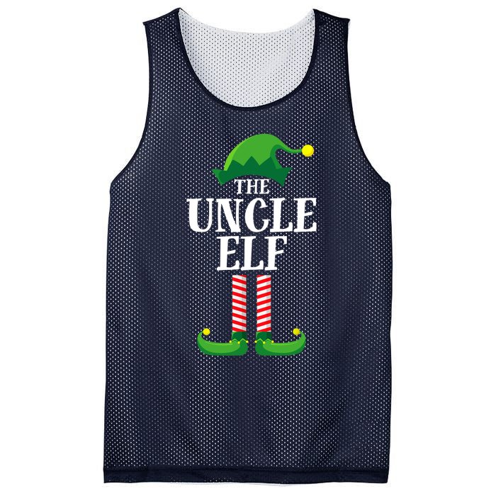 Uncle Elf Matching Family Group Christmas Party Mesh Reversible Basketball Jersey Tank