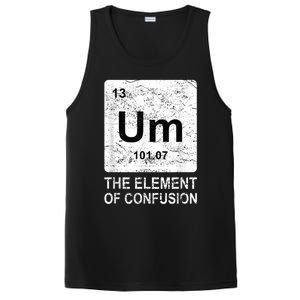 Um Element Of Confusion Nerdy Humor Tee Men Funny Chemistry PosiCharge Competitor Tank