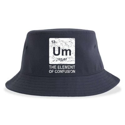 Um Element Of Confusion Nerdy Humor Tee Men Funny Chemistry Sustainable Bucket Hat