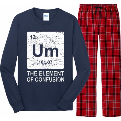 Um Element Of Confusion Nerdy Humor Tee Men Funny Chemistry Long Sleeve Pajama Set