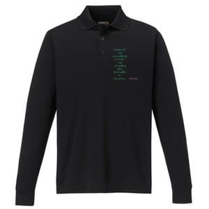 Unusually Exceedingly Peculiar Altogether Quite Impossible Performance Long Sleeve Polo