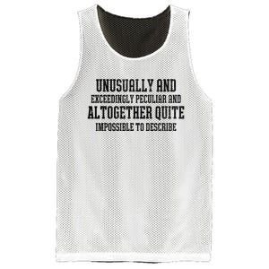 Unusually Exceedingly Peculiar Altogether Quite Impossible Mesh Reversible Basketball Jersey Tank