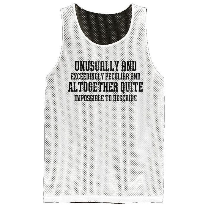 Unusually Exceedingly Peculiar Altogether Quite Impossible Mesh Reversible Basketball Jersey Tank