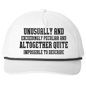 Unusually Exceedingly Peculiar Altogether Quite Impossible Snapback Five-Panel Rope Hat