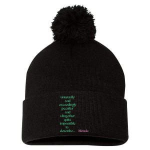 Unusually Exceedingly Peculiar Altogether Quite Impossible Pom Pom 12in Knit Beanie