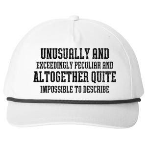 Unusually Exceedingly Peculiar Altogether Quite Impossible Snapback Five-Panel Rope Hat