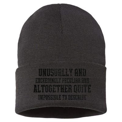 Unusually Exceedingly Peculiar Altogether Quite Impossible Sustainable Knit Beanie