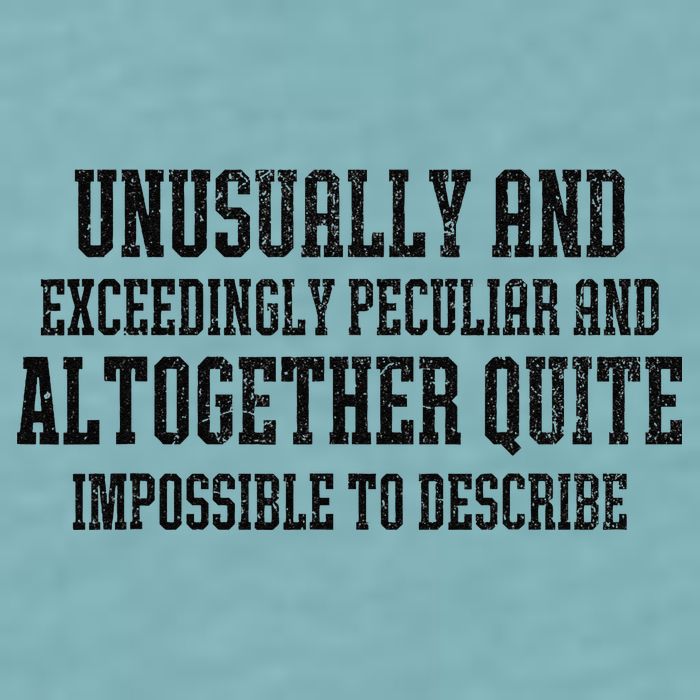 Unusually Exceedingly Peculiar Altogether Quite Impossible Sueded Cloud Jersey T-Shirt