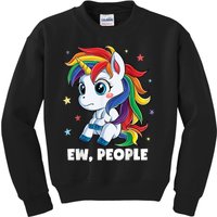 Unicorn Ew People Girls Kids Funny Rainbow Unicorns Kids Sweatshirt