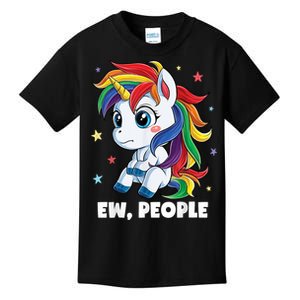 Unicorn Ew People Girls Kids Funny Rainbow Unicorns Kids T-Shirt