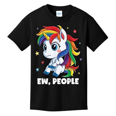 Unicorn Ew People Girls Kids Funny Rainbow Unicorns Kids T-Shirt