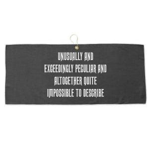 Unusually Exceedingly Peculiar Altogether Quite Impossible Large Microfiber Waffle Golf Towel