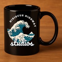 Ukiyo E Surf Wave 11oz C Handle Ceramic Mug