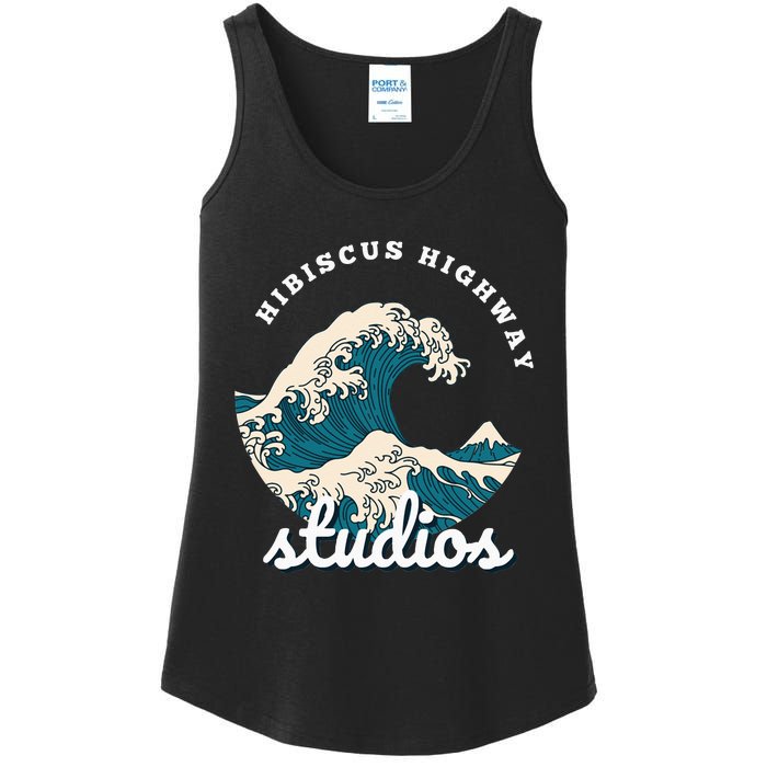 Ukiyo E Surf Wave Ladies Essential Tank