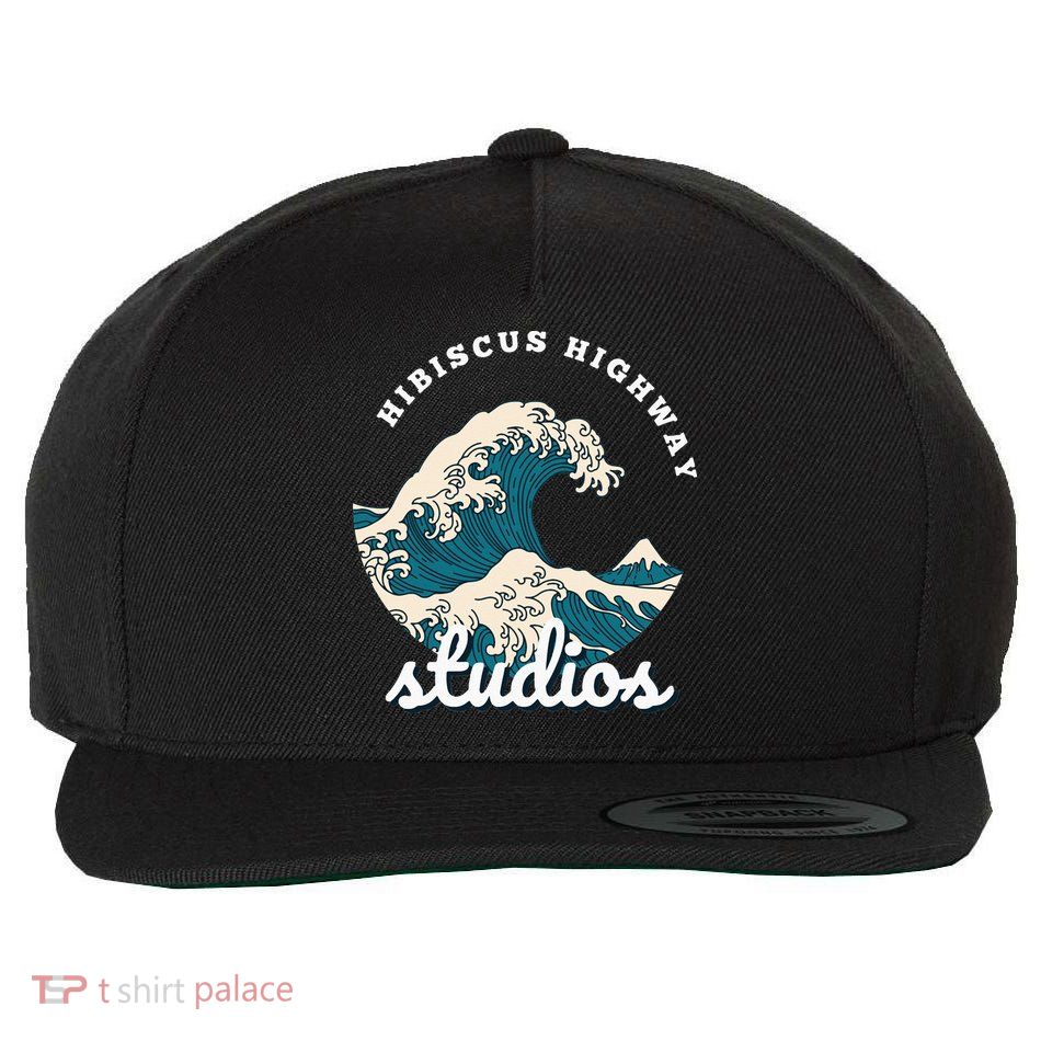 Ukiyo E Surf Wave Wool Snapback Cap