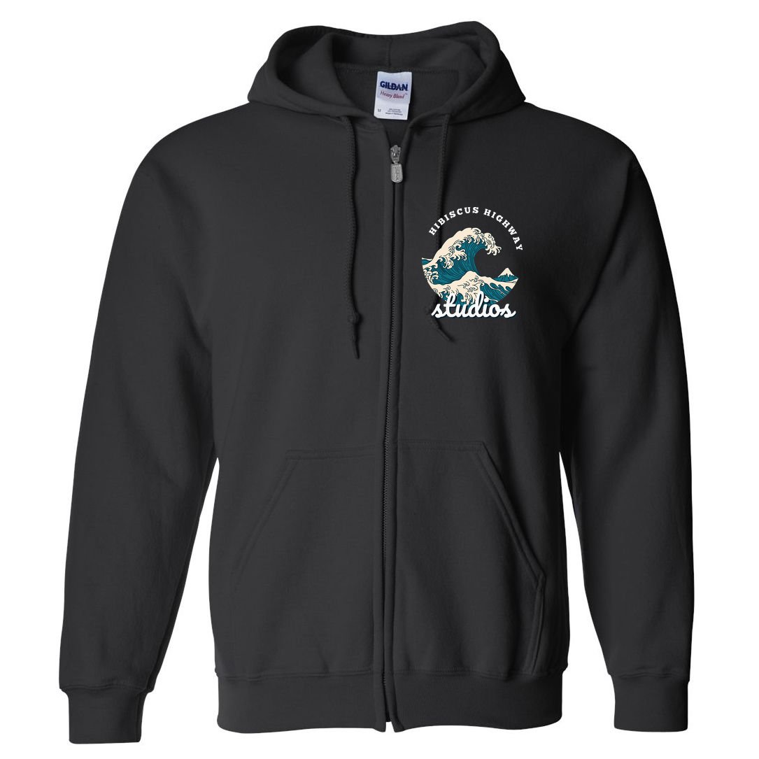 Ukiyo E Surf Wave Full Zip Hoodie