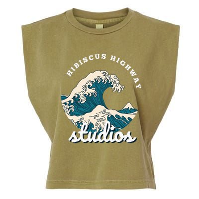 Ukiyo E Surf Wave Garment-Dyed Women's Muscle Tee