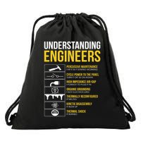 Understanding Engineers Sarcastic Engineering Drawstring Bag