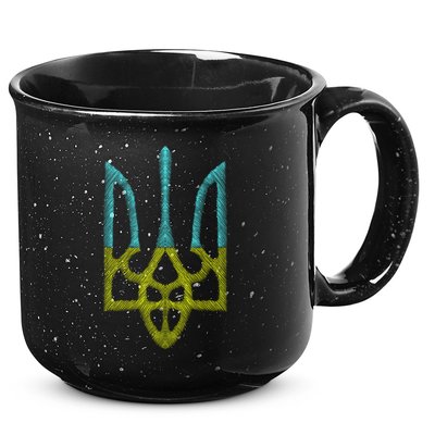 Ukraine Emblem Sketch 15oz Campfire Ceramic Mug