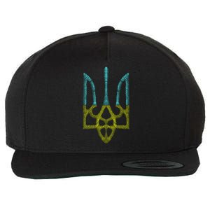 Ukraine Emblem Sketch Wool Snapback Cap