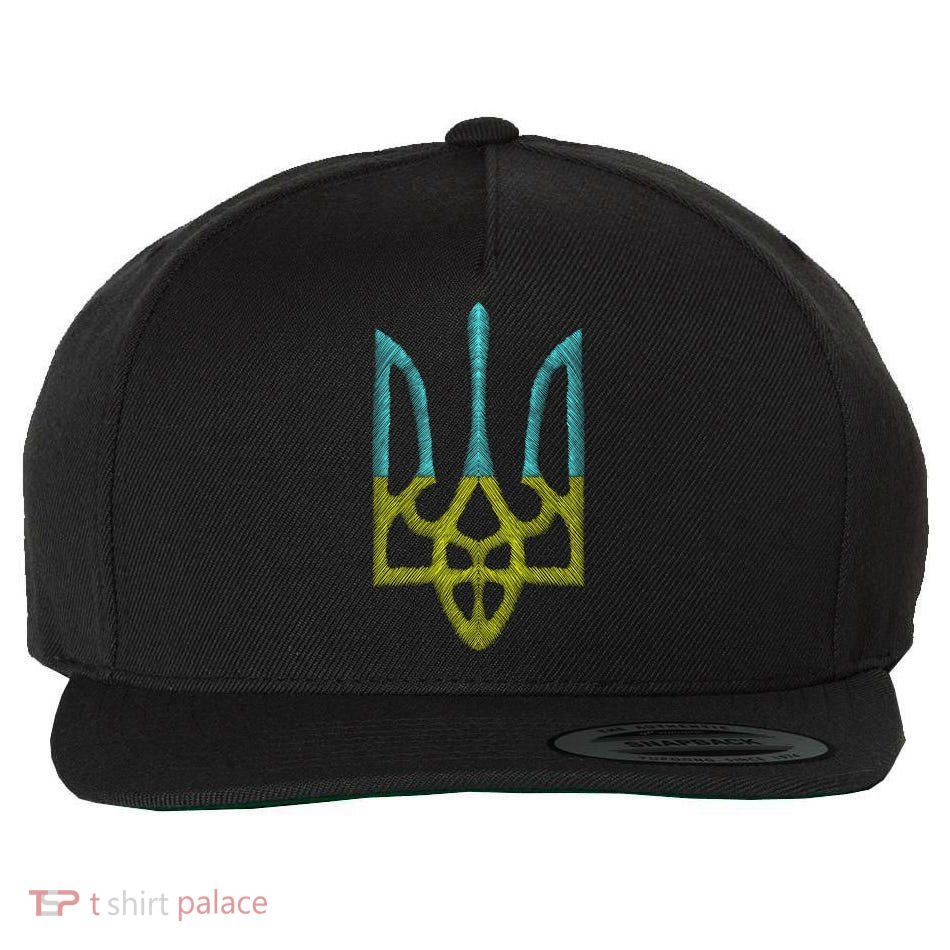 Ukraine Emblem Sketch Wool Snapback Cap