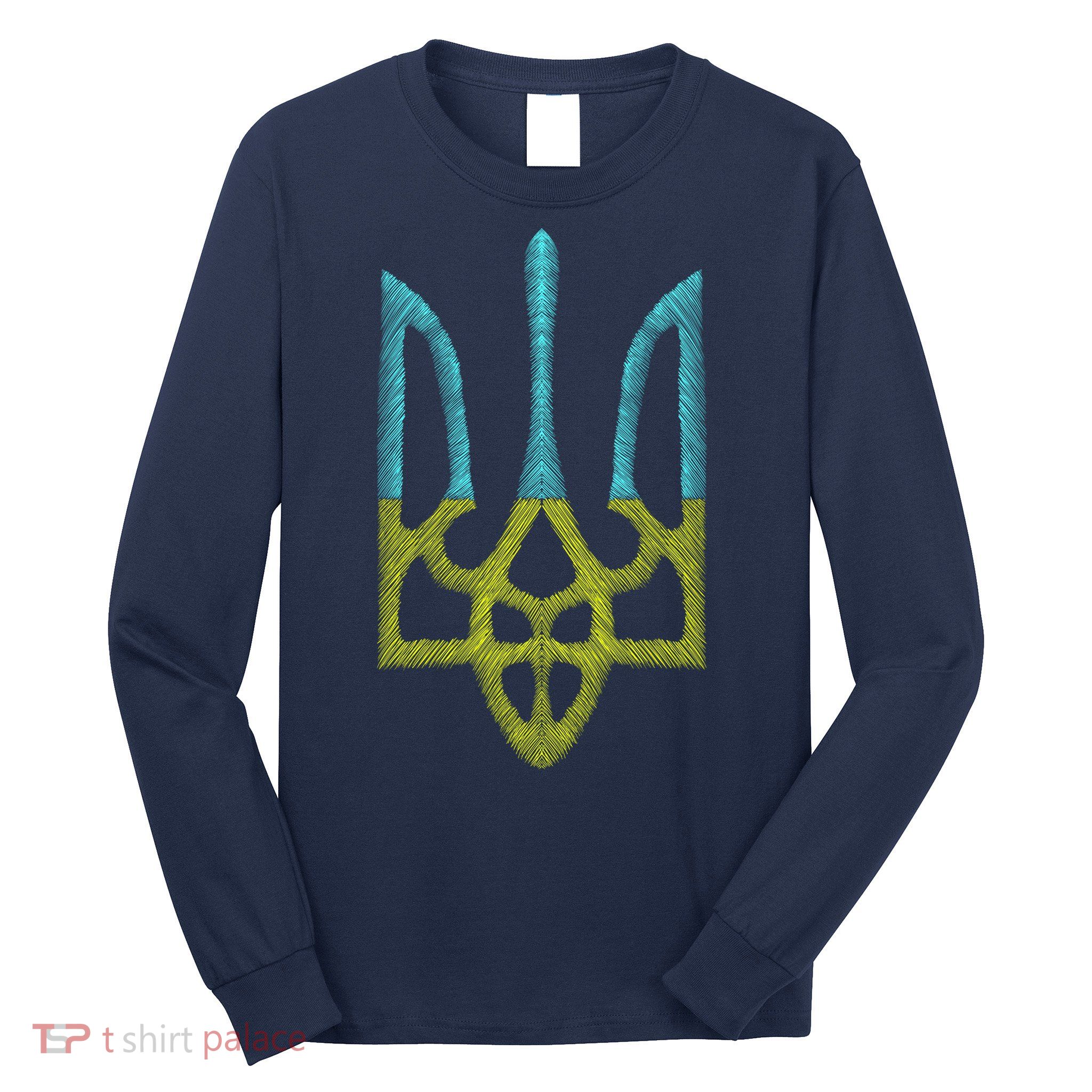 Ukraine Emblem Sketch Long Sleeve Shirt