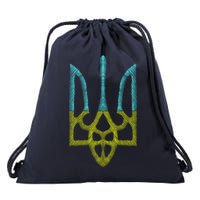 Ukraine Emblem Sketch Drawstring Bag