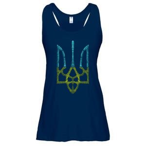 Ukraine Emblem Sketch Ladies Essential Flowy Tank