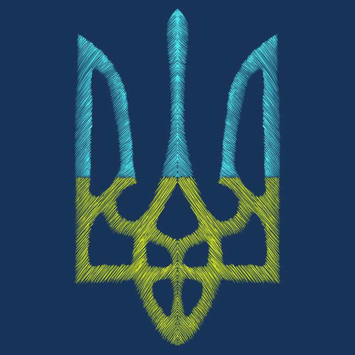 Ukraine Emblem Sketch 16 in Basic Backpack