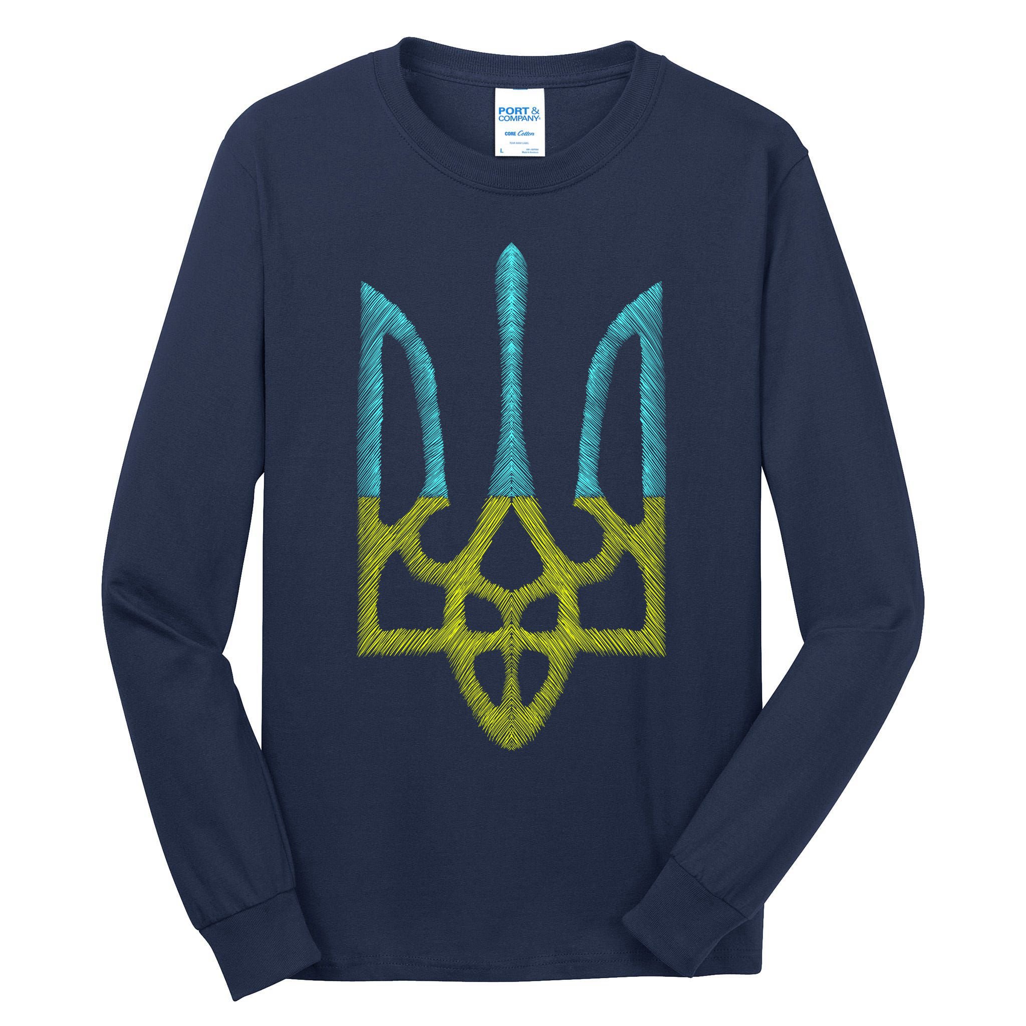 Ukraine Emblem Sketch Tall Long Sleeve T-Shirt