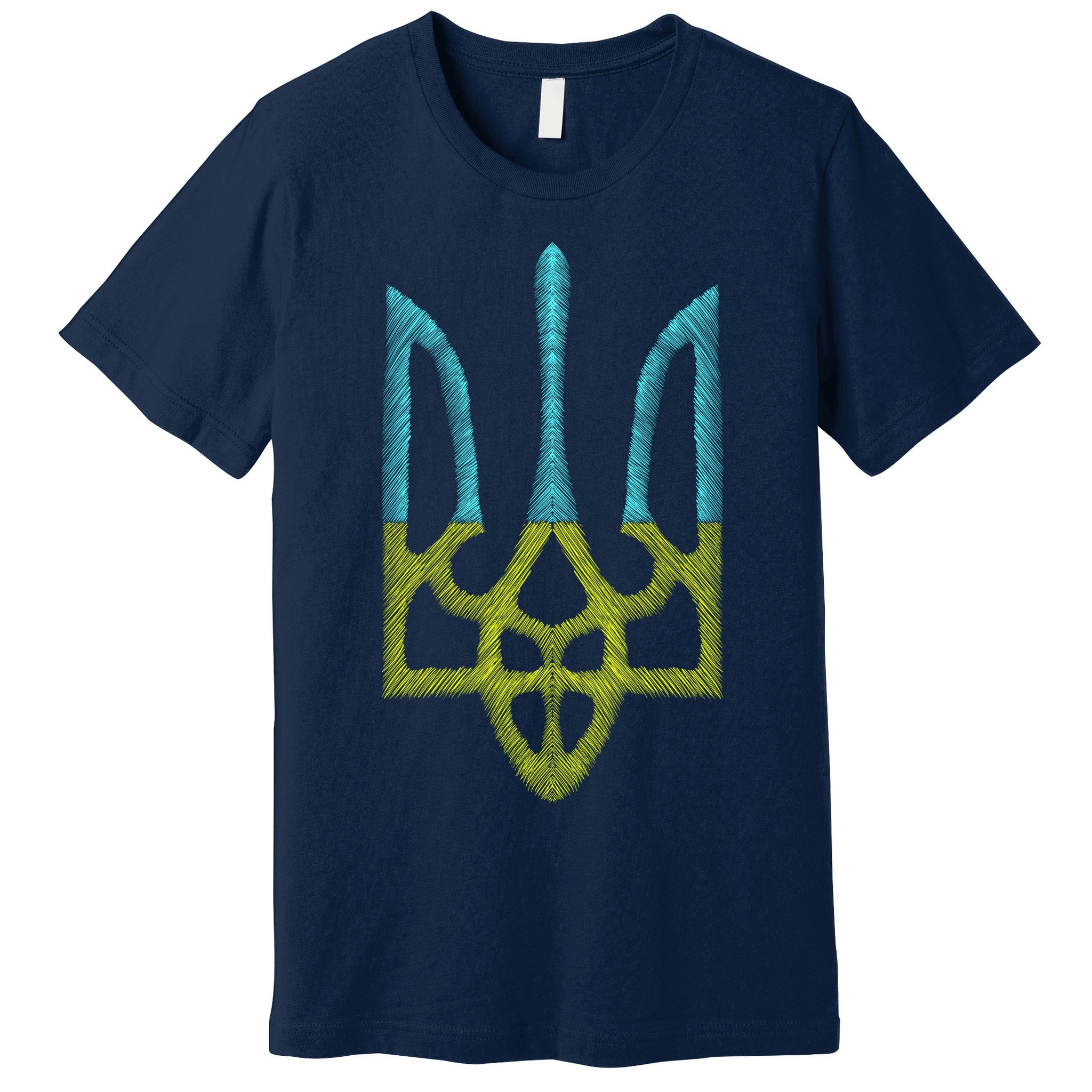 Ukraine Emblem Sketch Premium T-Shirt