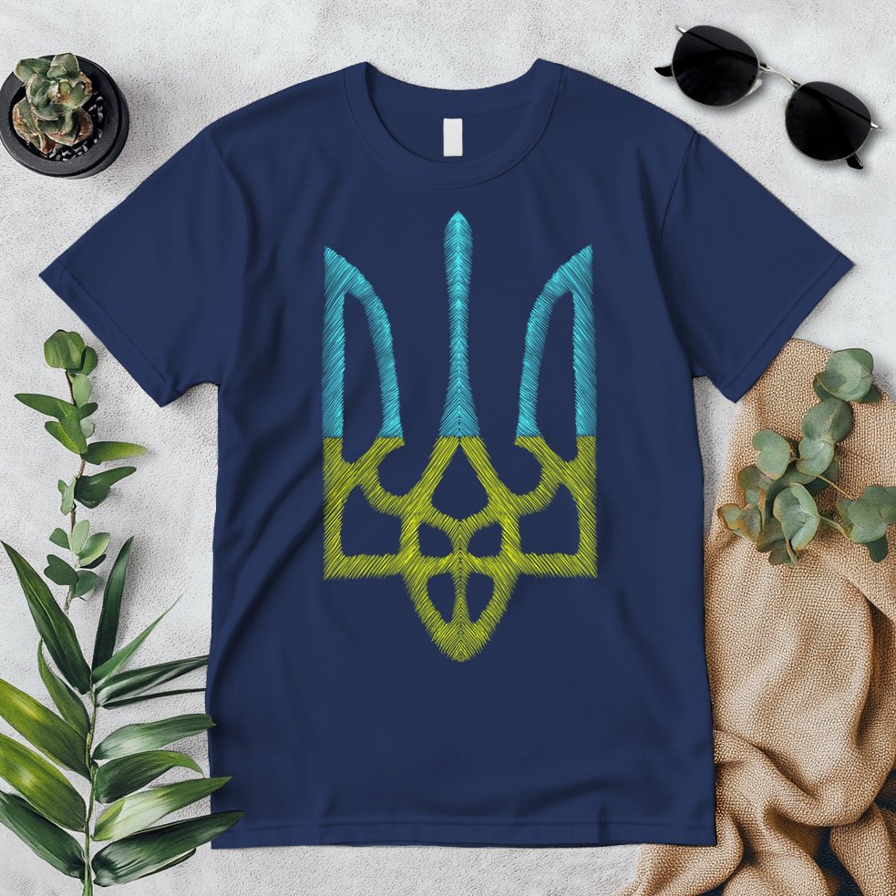 Ukraine Emblem Sketch Premium T-Shirt