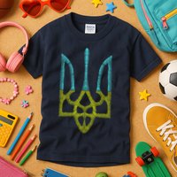 Ukraine Emblem Sketch Kids T-Shirt