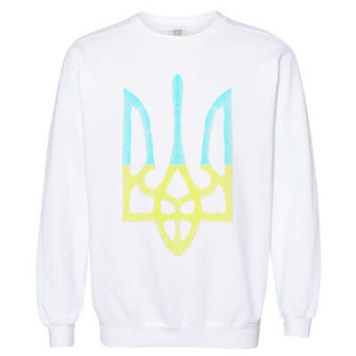 Ukraine Emblem Sketch Garment-Dyed Sweatshirt
