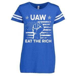 Uaw Eat The Rich Enza Ladies Jersey Football T-Shirt