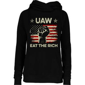 Uaw Eat The Rich Womens Funnel Neck Pullover Hood