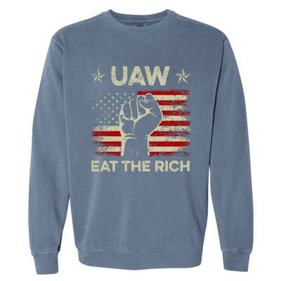 Uaw Eat The Rich Garment-Dyed Sweatshirt