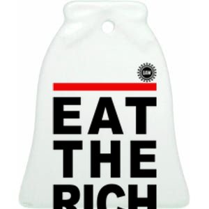 Uaw Eat The Rich Ceramic Bell Ornament